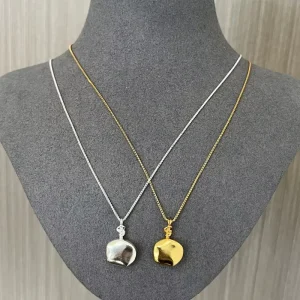 Irregular 925 Silver Necklace Shaped Bottle Sweater Necklace for Women’s Simple Commuting Accessories