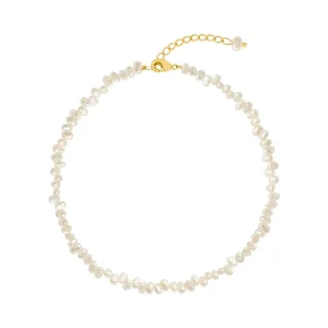 Irregular Freshwater Pearls Bracelets Dainty Small Baroque Freshwater Pearl Collar Choker Necklaces Simple Jewellery