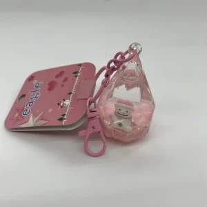 Irregular Shape Exquisite Acrylic UV Printed Cartoon Pattern Keychain Custom Inner Floaters Figures Liquid Color