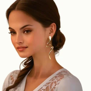 Irregular Twisted Stud Earrings for Women Trendy Daily Earring Accessories Fashion Jewelry Female Girl Gift