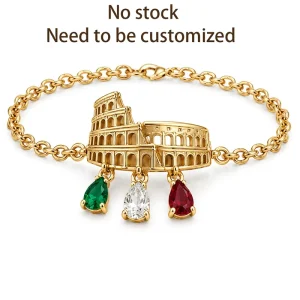 Italian Architecture Bracelet Adjustable Charm Jewelry Travel Souvenir Luxury Unique Design Elegant Statement Trendy Accessory