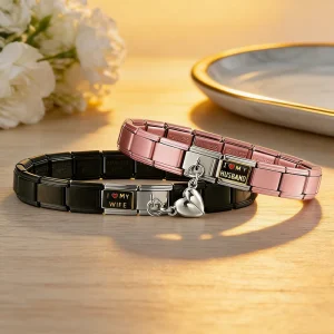 Italian Charm Bracelet Magnetic Heart Couple Bracelet Charm Fit 9mm Stainless Steel Bracelet DIY Fashion Jewelry Gift