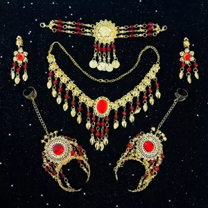 Italian Inspired Fashion Jewelry Set Plated Necklace Direct From India Comoros Mayotte Used for Stage Performances