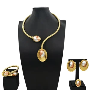 Italian Jewelry Set Alloy Brazilian Jewelry Set Wedding Party Pendant Necklace Bracelet Ring Earrings HS2603725