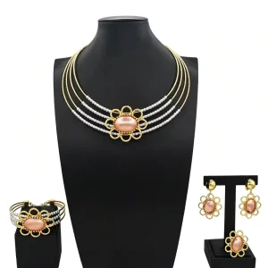 Italian Jewelry Set Alloy Brazilian Jewelry Set Wedding Party Pendant Necklace Bracelet Ring Earrings HS2603925