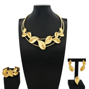 Italian Jewelry Set Alloy Brazilian Jewelry Set Wedding Party Pendant Necklace Bracelet Ring Earrings X00096