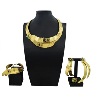 Italian Jewelry Set Alloy Brazilian Jewelry Set Wedding Party Pendant Spiral Necklace Bracelet Ring Earrings Jewelry Set MY208