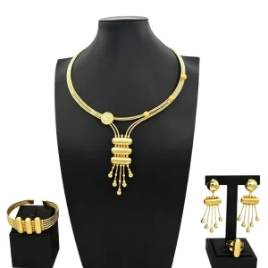 Italian Jewelry Set Alloy Brazilian Jewelry Sets Wedding Party Pendant Necklace Bracelet Ring Earrings Jewelry Set HS2601425