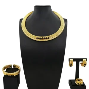 Italian Jewelry Set Alloy Brazilian Jewelry Sets Wedding Party Pendant Necklace Bracelet Ring Earrings Jewelry Set HS2607825