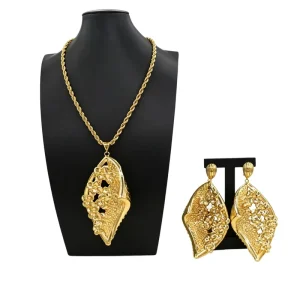Italian Jewelry Set Alloy Brazilian Jewelry Sets Wedding Party Pendant Necklace Earrings Jewelry Set HK165922