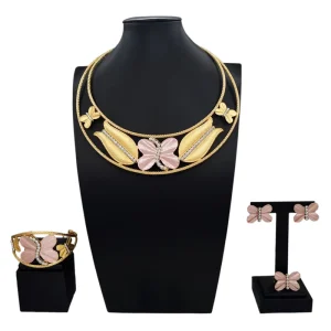 Italian Jewelry Set Alloy Brazilian Jewelry Sets Wedding Party Pendant Spiral Necklace Bracelet Ring Earrings Jewelry Set X00141