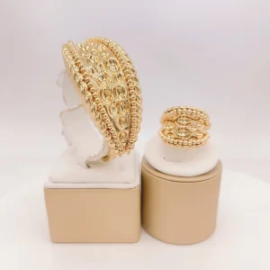 Italian Jewelry Set Alloy Hollow Brazilian Jewelry Set Wedding Party Pendant Spiral Bracelet Rings HK201014