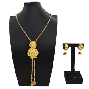 Italian Jewelry Set Alloy Hollow Brazilian Wedding Party Pendant Spiral Necklace Bracelet Earrings Ring