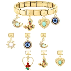 Italian Retro DIY Fashion Charm for Bracelet with Exquisite Pendant Cross Border Jewelry Accessories