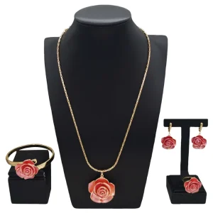 Italiano Gold Designs Women Jewellery Set Party Fine Costume Jewelry Set Luxury Big Necklace HM2400419