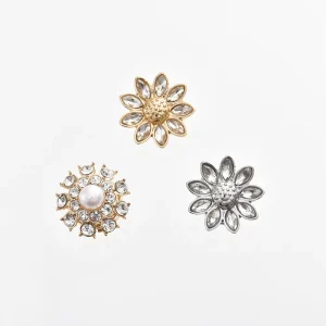 JFRB120 Sun Flower Elegant Button Cover Elegant Cufflinks Fashion Jewelry Button Covers For Women Shirts