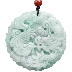 Jadeite Pendant Necklace Fashion Jewelry for Men Green Burma Jade Charm Pendant for Gift