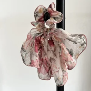 Japan Korea’s New Large Flower Bow Large Intestine Hair Loop Fabric Floral Headdress