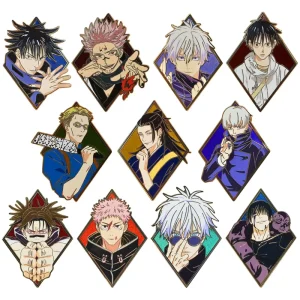 Japanese Anime Jujutsu Hard Enamel Pins Fashion Metal Brooch for Clothes Bags
