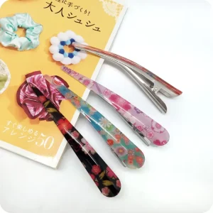 Japanese Style Hair Clip Acrylic Duck Beak Ox Horn with Pan Hair Clip