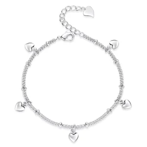 Japanese and Korean Fashion Heart-shaped Rhinestone Peach Heart Bracelet
