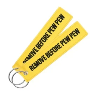 Jet Tag Keychain Flight Embroidery Fabric Name Tag Carabiner Key Chain