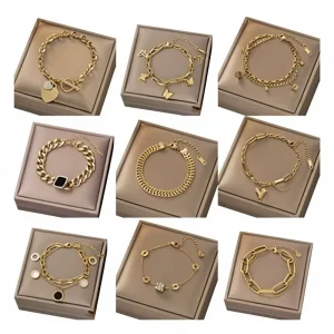 Jewelry [100 Kinds of Bracelets] Fashion Personality Hip Hop Cuban Stainless Steel Bracelet
