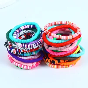 Jewelry Accessories Bracelet Beach Style Bohemian Wrap Bracelet Color Clay Bracelet
