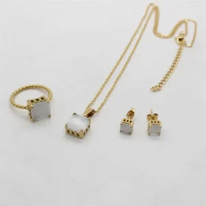 Jewelry Factory Custom Stainless Steel Sapphire Fashion Jewelry Jewelry Sets for Women