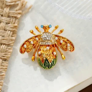 Jewelry Fashion Alloy Diamond Simple Shiny Brooch Suit Accessory