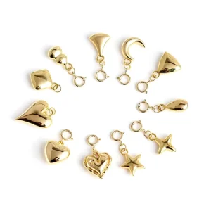 Jewelry Fashion Style Gold Pendant Accessories 18K Pure Gold Heart Pendant and Various Pendant Accessories