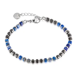 Jewelry Gifts Handmade Stainless Steel Cuban Link Chain Hip hop Beaded Turquoise Tiger Eye Bracelets Fashion Gifts