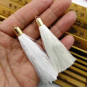 Jewelry Making Charms Pendants Kawaii Keyring Cotton Tassel for Keychain Bag Apparel Boho Decor