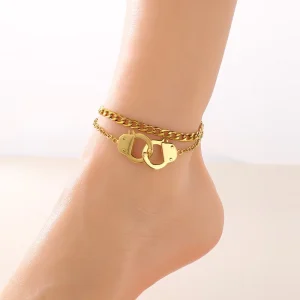 Jewelry Manufacturers Direct Stainless Steel Handcuffs Anklets Creative New Women’s Smooth Foot Ring Jewelry Model