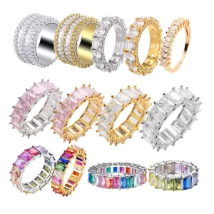 Jewelry Rings Plated 18k Jewelry Fashion Rings Gold 18k Solid 925 Sterling Silver Jewelry CLASSIC Zircon Latest Ring Designs IGI