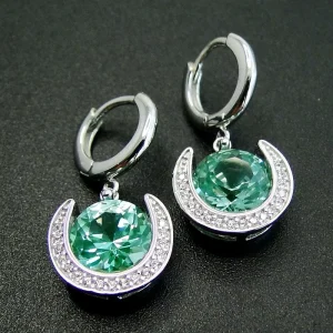 Jewelry Sets For Woman Green spinels Stones Jewelry Set Earrings Pendant Ring 925 Sterling Silver Fashion Fine Jewelry
