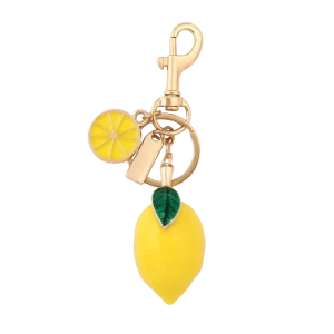 Jewelry Simulated Lemon Fruit Keychain Fashion Car Bag Pendant Couple Keyring Cute Charms for Purse