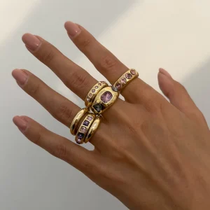 Jewelry Supplier OEM Custom Jewelry Irregular Geometric Punk Ring Alloy Adjustable Ring Women’s Jewelry