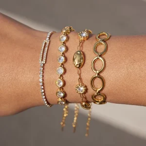 Jewelry for Women Stainless Steel Rhinestone Bracelet Girls Light Luxury Niche Jewelry Does Not Fade