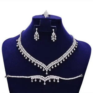 Jewelrysets Temperament Luxury Wedding Bridal Jewelry Sets for Women Elegant Party Gift Fashion Costume CN1109 Bisuteria