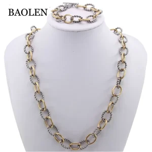 Joyeria Acero Inoxidable Gold Plated Jewelry Figaro Big Chain Miami Curb Cuban Link Necklace Bracelet Jewelry Set