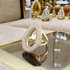 Joyeria Fashion Jewelry Rings Anillos Turkey Design 2 Gram Wedding Gold Ring Women Rings Woman Jewelri