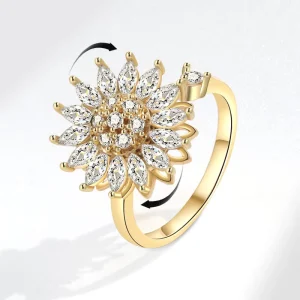 KABA Jewelry Rotating Design Fashion Ring