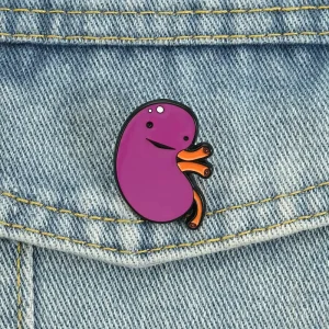 Kidney Organ Enamel Pins Cartoon Medical Anatomical Organ Brooch Lapel Badge Jewelry