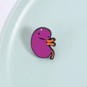 Kidney Organ Enamel Pins Cartoon Medical Anatomical Organ Metal Brooches Jacket Lapel Badges Jewelry Gift for Doctors Nurses