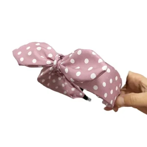Kids’ Simple Dot Bowknot Waterproof Cotton Classic Fashion European American Style Valentine’s Day Hair Strap Headbands