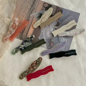 Korean Acetate Hair Clip Simple Retro Front Bangs Clip for Broken Hair New Style Side Duckbill Clip Hair Accessories