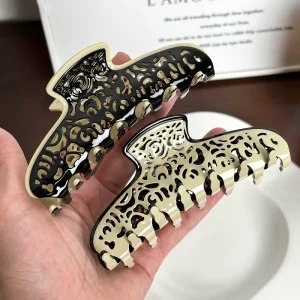 Korean Fashion 11cm Large Hair Clips Accessories Hollow Out Acrylic Acetate Big Hair Claw Clip for Women