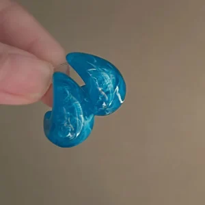 Korean Fashion Style Acrylic Blue Big Stud Earring for Women Retro Simple Acrylic Water Drop Big Earring Gifts