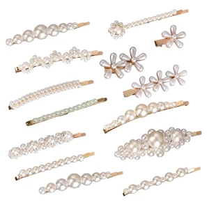 Korean Fashion Various Styles Bridal Flowers Hair Accessories Hair Clip Pearl Hair Clip Hair Pin for Women Girls